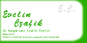 evelin czafik business card